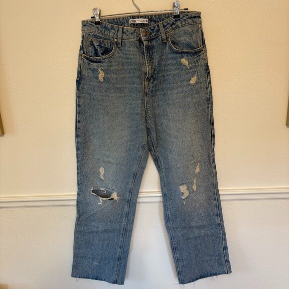 Zara Straight Leg Jeans - Size 8 - Picture 1 of 4